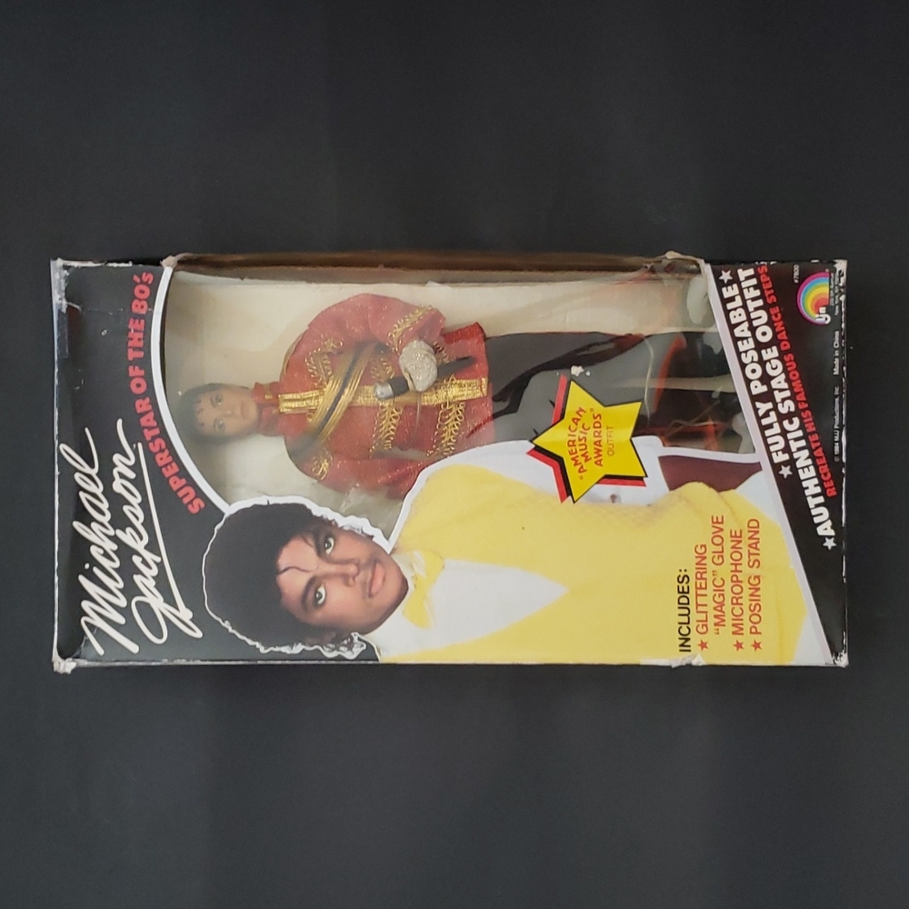 Michael Jackson doll on box